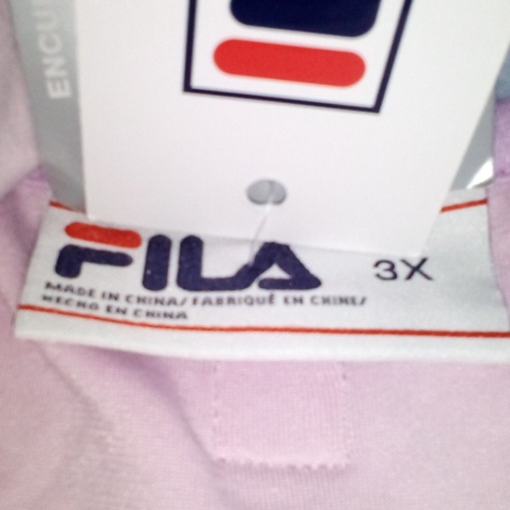 NWT FILA 3X Plus Size Womens Valery Velour Jacket & Pants Tracksuit Pink & Blue - Picture 2 of 12